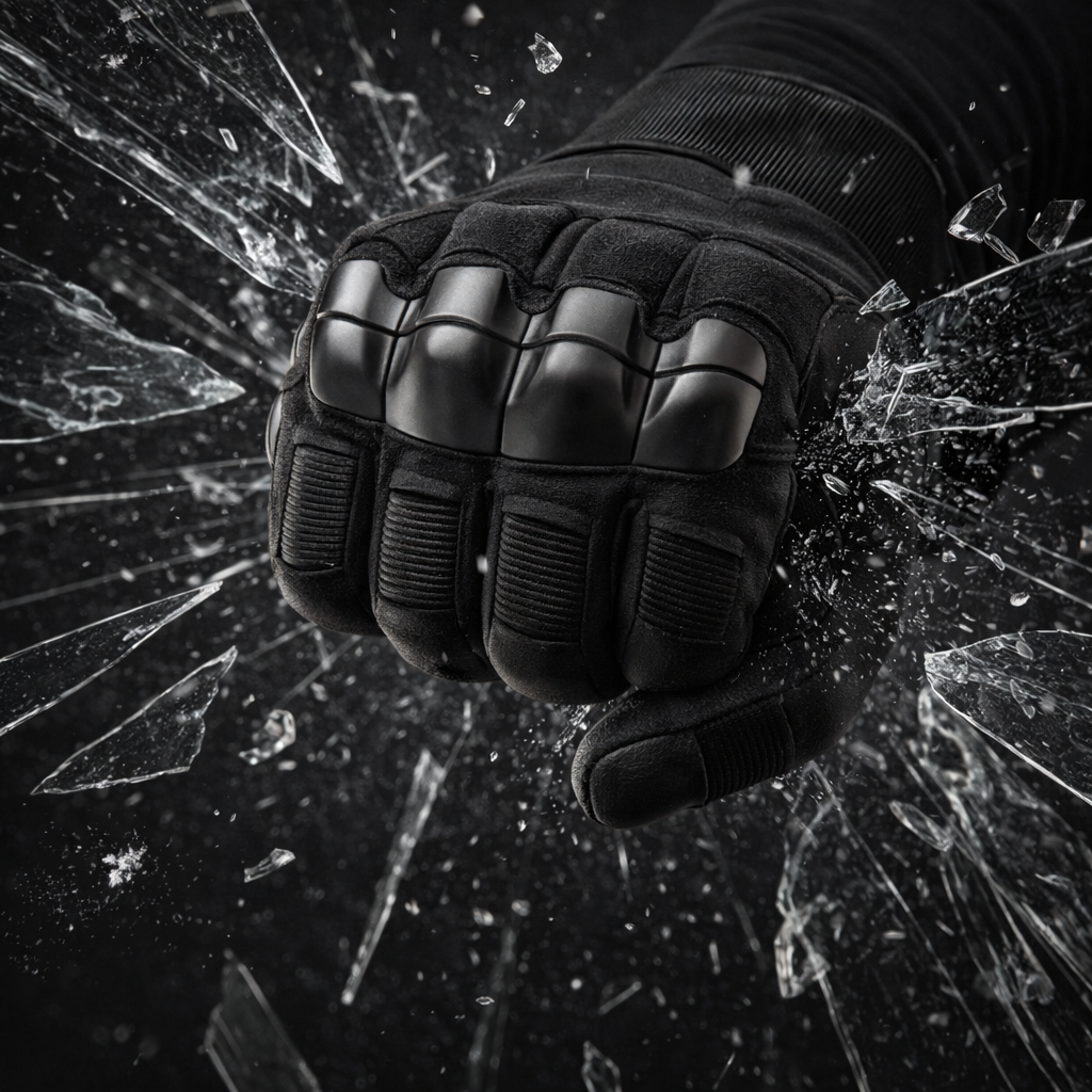 TitanQuard  Tactical Gloves Reinforced Brass-knuckle Protection, Cut-proof Grip