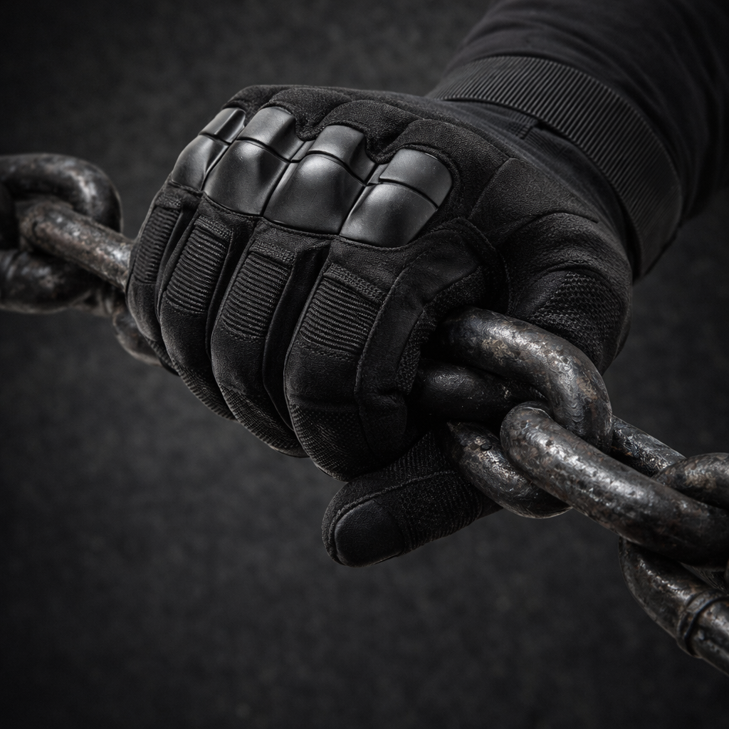 TitanQuard  Tactical Gloves Reinforced Brass-knuckle Protection, Cut-proof Grip