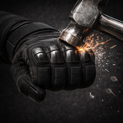 TitanQuard  Tactical Gloves Reinforced Brass-knuckle Protection, Cut-proof Grip